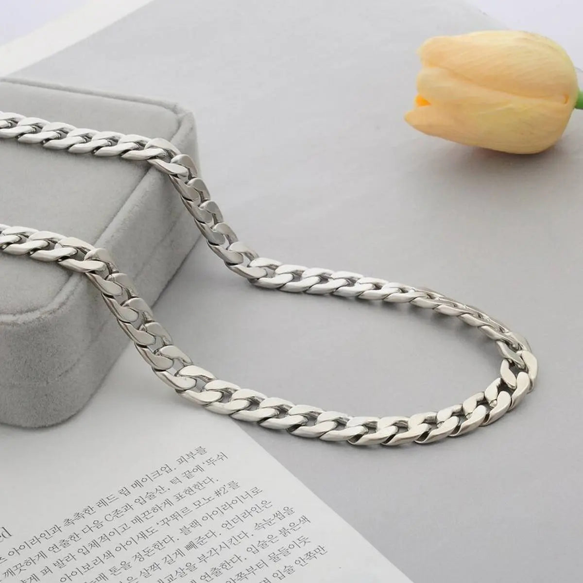 Solid Silver Italian Cuban Chain - 6MM
