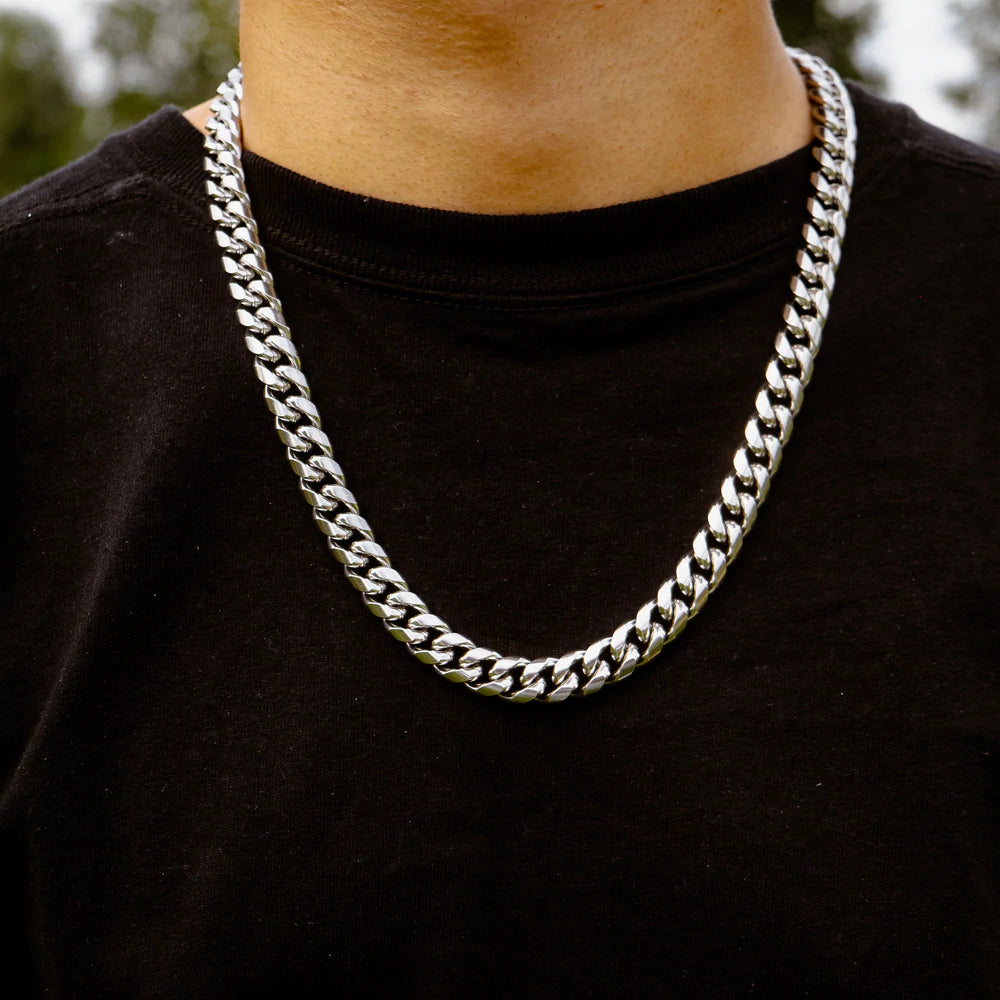 Solid Silver Italian Cuban Chain - 6MM