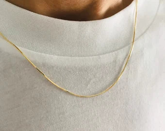 Thin Snake Chain For Men - 1mm
