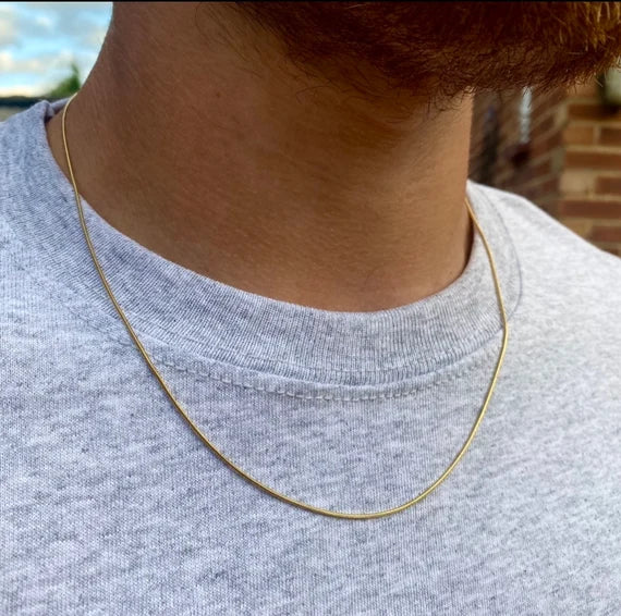 Thin Snake Chain For Men - 1mm