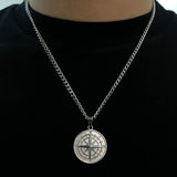 COMPASS PENDANT - STAINLESS-STEEL