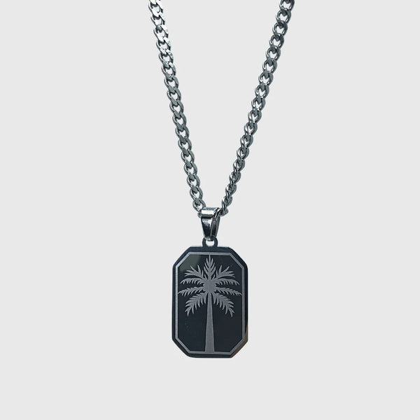 PALM TREE PENDANT - STAINLESS-STEEL